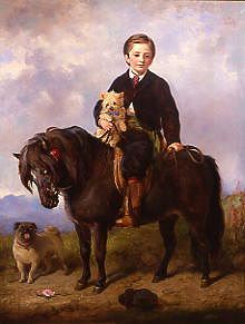 Photo of "MASTER BRADFORD ON HIS SHETLAND PONY" by GOURLAY STEELL