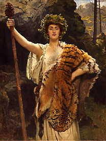 Photo of "A PRIESTESS OF BACCHUS" by HON. JOHN COLLIER