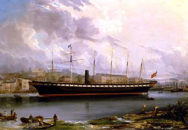 Photo of "THE S.S.""GREAT BRITAIN"" LEAVING CUMBERLAND BASIN,1845" by JOSEPH WALTER
