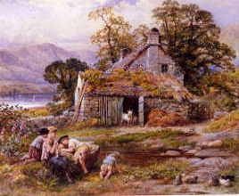 Photo of "CHILDREN BY A LAKELAND COTTAGE" by WILLIAM STEPHEN COLEMAN
