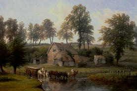 Photo of "WATERING THE HORSES, BALEN HALL MILL" by THOMAS, OF LEAMINGTON BAKER