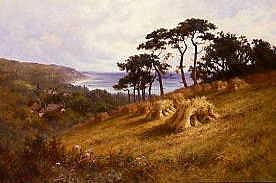 Photo of "HARVEST TIME AT FAIRLIGHT,SUSSEX" by HENRY H. PARKER