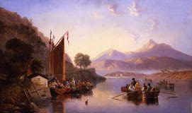 Photo of "BOATS GOING TO ULVERSTONE MARKET,1856" by JOHN WILSON CARMICHAEL