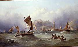 Photo of "FISHING BOATS OFF WHITBY,1875" by HENRY REDMORE