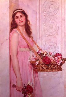 Photo of "A BASKET OF ROSES." by GEORGE LAWRENCE BULLEID