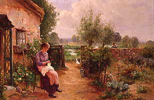 Photo of "OUTSIDE THE COTTAGE" by ERNEST WALBOURN