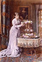 Photo of "FLOWER ARRANGING" by GEORGE GOODWIN KILBURNE
