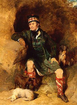 Photo of "A SCOTTISH HIGHLANDER WITH HIS DOGS" by SIR EDWIN HENRY LANDSEER