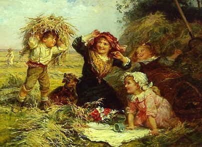 Photo of "PICNIC IN THE HAY" by FREDERICK MORGAN