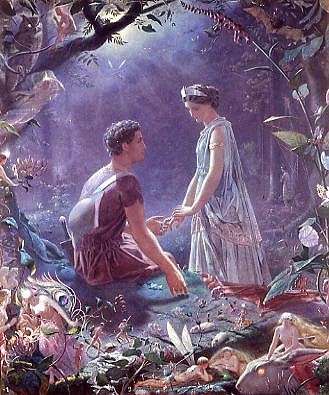 Photo of "HERMIA AND LYSANDER (FROM SHAKESPEARE'S MIDSUMMER NIGHT'S DREAM)" by JOHN SIMMONS