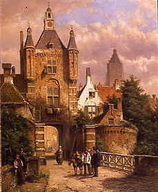 Photo of "FIGURES ON A TOWN BRIDGE" by WILLEM KOEKKOEK