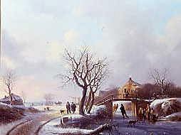 Photo of "FIGURES IN A WINTER LANDSCAPE 1834" by JACOBUS VAN DER STORCK