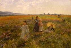 Photo of "FOUR CHILDREN IN A FIELD OF FLOWERS.1902" by EMIL CZECH