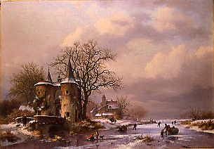 Photo of "A WINTER LANDSCAPE" by FREDERICK MARIANUS KRUSEMAN