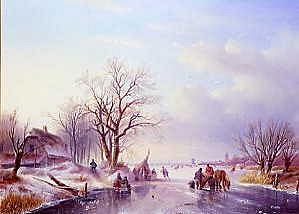 Photo of "SKATERS IN A FROZEN LANDSCAPE" by JAN JACOB SPOHLER