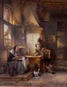 Photo of "THE OLD LACEMAKER, 1841" by BARON HENDRICK LEYS