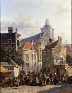 Photo of "A DUTCH MARKET SCENE" by ADRIANUS EVERSEN