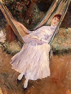 Photo of "MARIE RENARD IN A HAMMOCK" by PAUL CESAR HELLEU