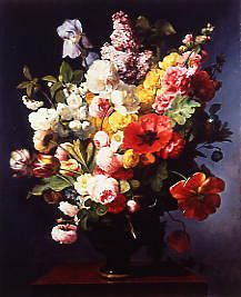 Photo of "A STILL LIFE OF SUMMER FLOWERS, 1819" by ANTOINE BERJON