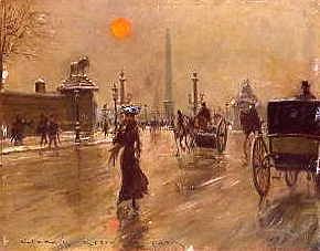 Photo of "PARIS, PLACE DE LA CONCORDE IN WINTER" by GEORGES STEIN