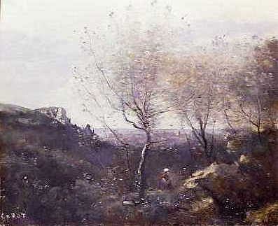 Photo of "UNE CRIQUE AU BORD DE LA MER" by JEAN BAPTISTE CAMILLE COROT