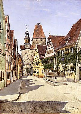 Photo of "ROTHENBURG-THE RODERGASSE AND MARKUSTURM, GERMANY" by JOSEF THEODORE HANSEN