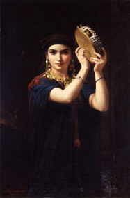 Photo of "THE TAMBOURINE PLAYER,1868" by CHARLES EMILE LECOMTE- VERNET