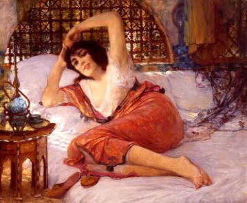 Photo of "THE HAREM FAVOURITE" by FREDERICK ARTHUR BRIDGMAN