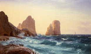 Photo of "SHIPPING OFF A ROCKY COAST" by CARL NEUMANN