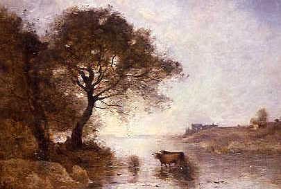 Photo of "LA GUE AUX GROS ARBRES" by JEAN BAPTISTE CAMILLE COROT