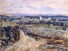 Photo of "A VIEW OF GRINZING, VIENNA, AUSTRIA" by RUDOLF VON ALT