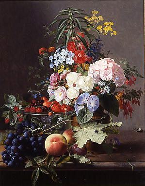 Photo of "STILL LIFE OF FRUIT AND FLOWERS" by OTTO DIDERICH OTTESEN