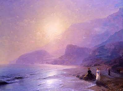 Photo of "PUSHKIN AT THE WATER'S EDGE" by IVAN KONSTANTINOVICH AIVAZOVSKY