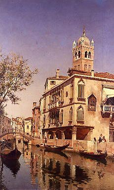 Photo of "A SIDE CANAL, VENICE, ITALY, 1891" by FEDERICO DEL CAMPO