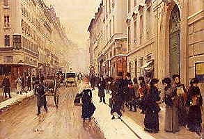 Photo of "A STREET SCENE IN PARIS, FRANCE" by JEAN BERAUD