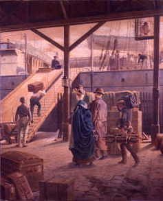 Photo of "BOARDING THE SHIP FOR NEW YORK" by LOUIS-AUGUSTE LOUSTAUNAU