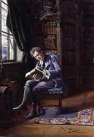 Photo of "A GENTLEMAN READING IN HIS STUDY" by JOHANN HAMZA