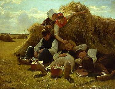 Photo of "THE SLEEPY HARVESTERS, 1888" by HANS BRASEN