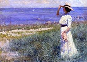 Photo of "A YOUNG WOMAN ON THE SHORE 1910" by PAUL FISCHER