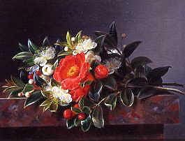 Photo of "CAMELLIAS AND HYPERICUM, 1834" by JOHAN LAURENTZ JENSEN