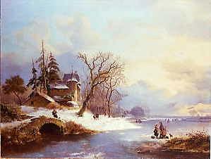 Photo of "FROZEN WINTER LANDSCAPE" by FREDERIK MARIANUS KRUSEMAN