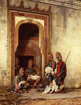 Photo of "BASHI BAZOUKS IN A DOORWAY" by STANISLAUS VON CHLEBOWSKI