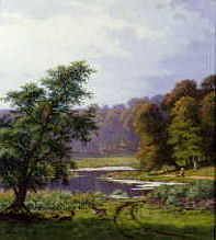 Photo of "DEER IN A WOODED PARKLAND" by EDVARD MICHAEL JENSEN