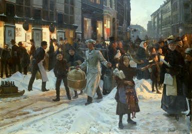 Photo of "OSTERGADE, COPENHAGEN, DENMARK, CHRISTMAS TIME, 1890" by ERIK HENNINGSEN