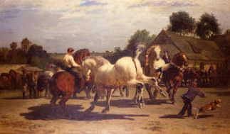 Photo of "THE HORSE FAIR" by EDMOND DE (AFTER ROSA B PRATERE