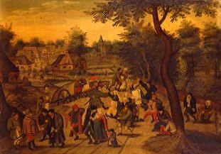 Photo of "PEASANTS RETURNING FROM THE FAIR." by PIETER (THE YOUNGER) BREUGHEL
