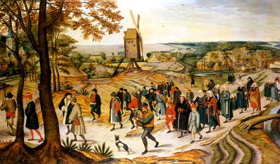 Photo of "PEASANT WEDDING PROCESSION" by PIETER BREUGHEL