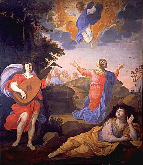 Photo of "THE RISEN CHRIST APPROACHING THE DISCIPLES" by EUSTACHE (ACTIVE 1617-16 LE SUEUR