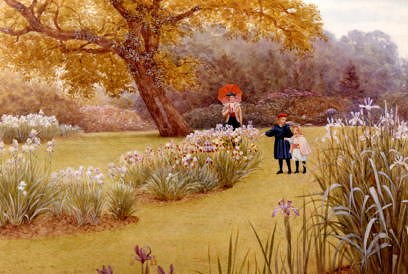 Photo of "A WALK IN THE GARDEN" by FREDERICK HAMILTON JACKSON