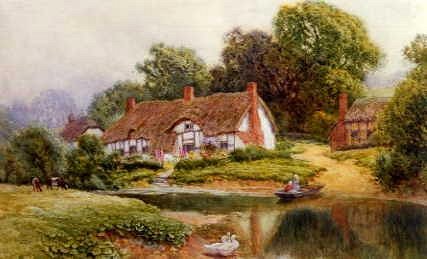 Photo of "PUNTING ON THE RIVER" by ARTHUR CLAUDE (IN COPYR STRACHAN
